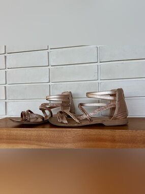 Kelly & Katie Beaded Strapped Sandals * Rose Gold * Girls Size 4